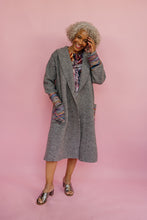 Load image into Gallery viewer, Embellished Long Wool Coat in Light Grey