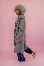 Load image into Gallery viewer, Embellished Long Wool Coat in Light Grey