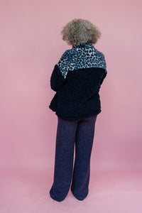 Knitted Trousers in Navy