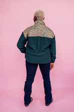 Load image into Gallery viewer, Liberty Print Half Zip Pullover in Petrol