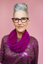 Load image into Gallery viewer, Velvet Cowl and Wrist Warmers Set in Orchid