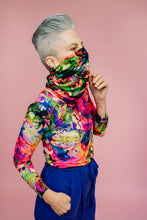 Load image into Gallery viewer, Jersey Snood in Rainbow Watercolour Jersey
