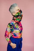 Load image into Gallery viewer, Jersey Snood in Rainbow Watercolour Jersey