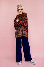 Load image into Gallery viewer, Velvet Straight Leg Trousers in Royal Blue