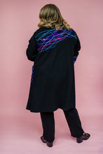 Load image into Gallery viewer, Embellished Long Wool Coat in Black Jewel