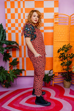 Load image into Gallery viewer, Cord Dungarees in Leopard