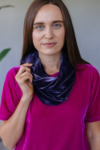 Load image into Gallery viewer, Velvet Cowl in Lavender Grey - Accessories - Megan Crook