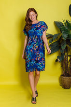 Load image into Gallery viewer, Shift Dress in Blue Abstract Print - Dress - Megan Crook