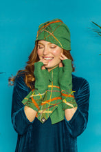 Load image into Gallery viewer, Embellished Lambswool Neck Wrap in Clover Green - Scarf - Megan Crook