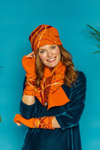 Load image into Gallery viewer, Lambs Wool Embellished Cloche Hat - Tangerine - Accessories - Megan Crook
