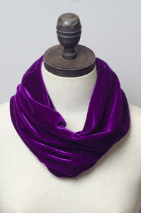 Velvet Cowl in Purple - Accessories - Megan Crook