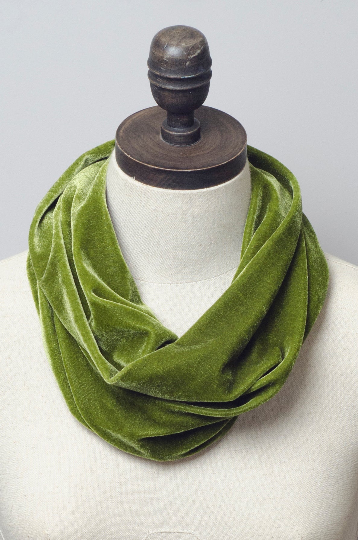 Velvet Cowl in Olive Green - Accessories - Megan Crook