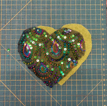 Load image into Gallery viewer, Zero Waste Sequin Heart Ornament