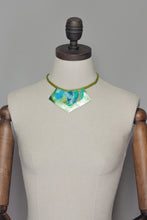 Load image into Gallery viewer, Lime Embellished Necklace with Leather - Necklace - Megan Crook