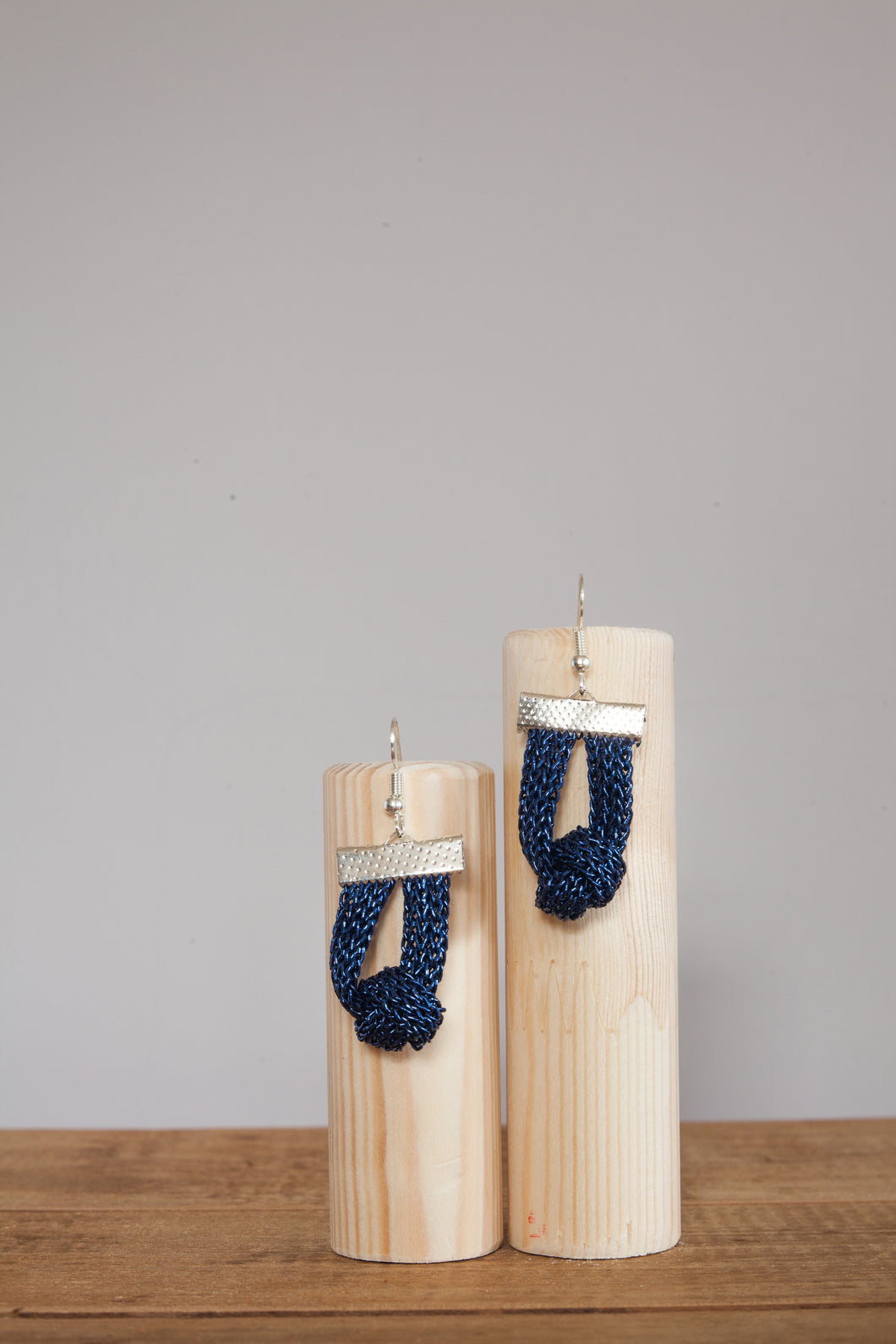 Knot Chain Earrings in Blue - Accessories - Megan Crook