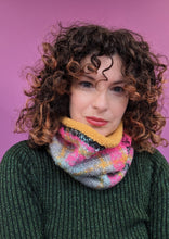 Load image into Gallery viewer, Mohair Snood in Pink and Yellow