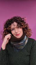 Load image into Gallery viewer, Mohair Snood in Blue Brushed