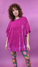 Load image into Gallery viewer, Velvet Ruffle Tunic in Orchid
