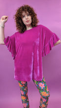 Load image into Gallery viewer, Velvet Ruffle Tunic in Orchid